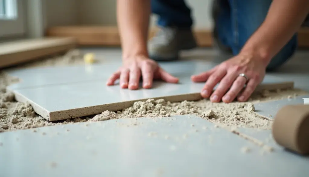 How to lay ceramic tile flooring at home by yourself without cracks